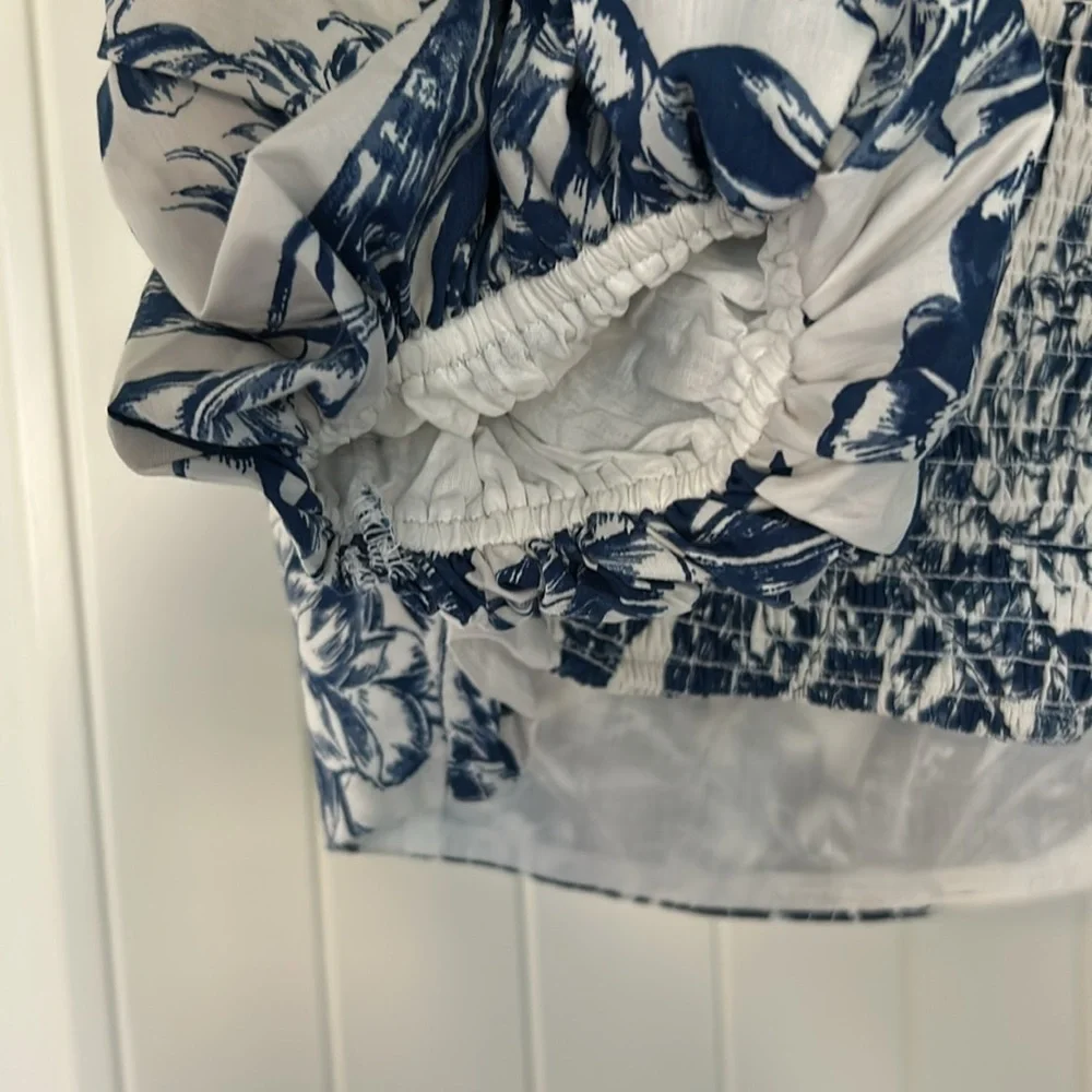 Abercrombie & Fitch Blue and White Floral Maxi Dress